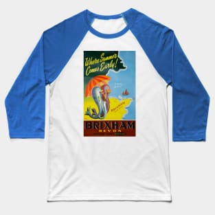 Vintage Travel - Brixham Baseball T-Shirt